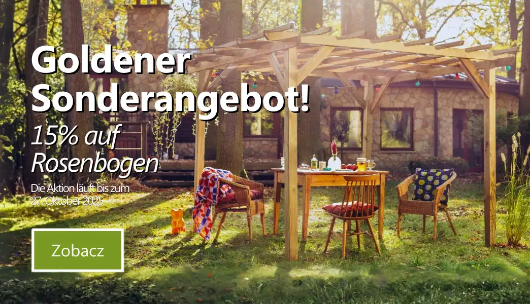 DE B1 Goldener Sonderangebot!15%  auf  Rosenbogen